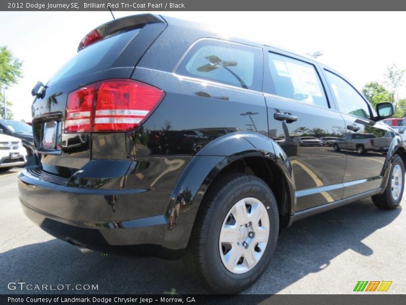 Brilliant Red Tri-Coat Pearl / Black 2012 Dodge Journey SE