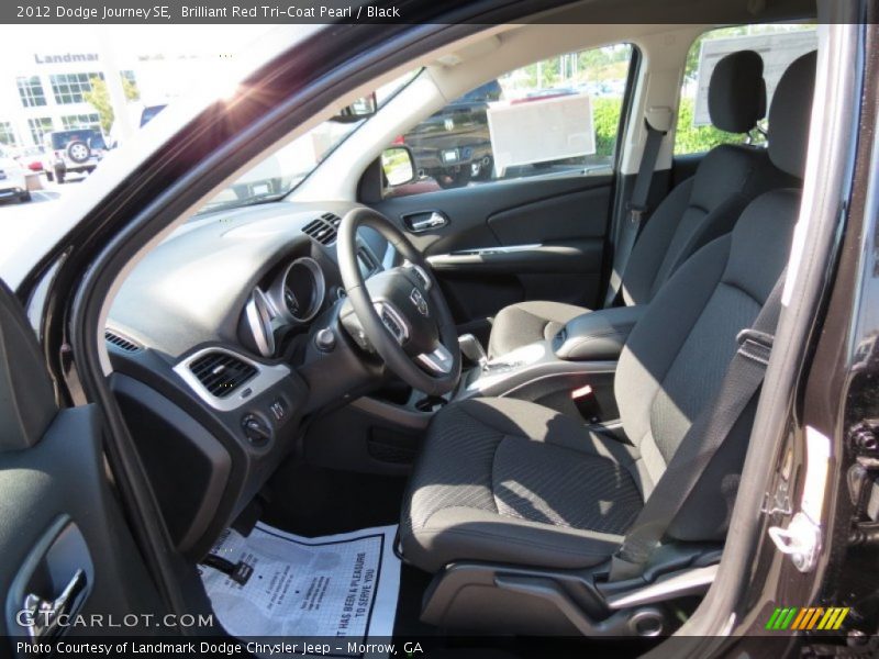 Brilliant Red Tri-Coat Pearl / Black 2012 Dodge Journey SE