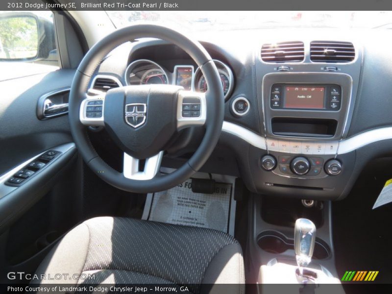 Brilliant Red Tri-Coat Pearl / Black 2012 Dodge Journey SE