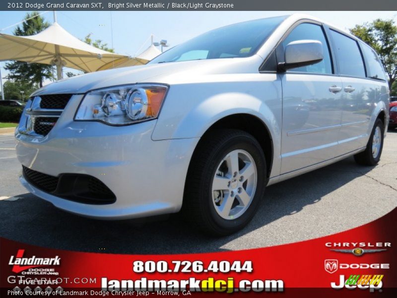 Bright Silver Metallic / Black/Light Graystone 2012 Dodge Grand Caravan SXT