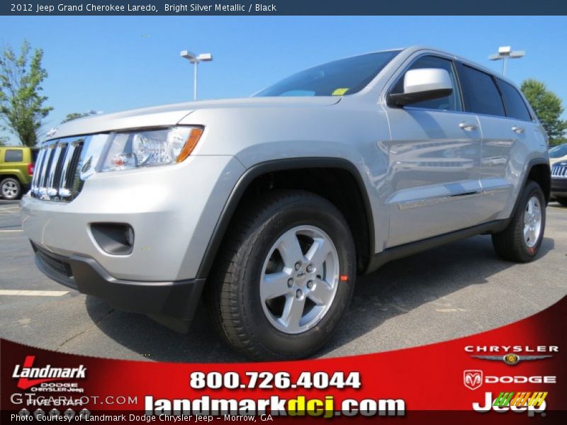 Bright Silver Metallic / Black 2012 Jeep Grand Cherokee Laredo