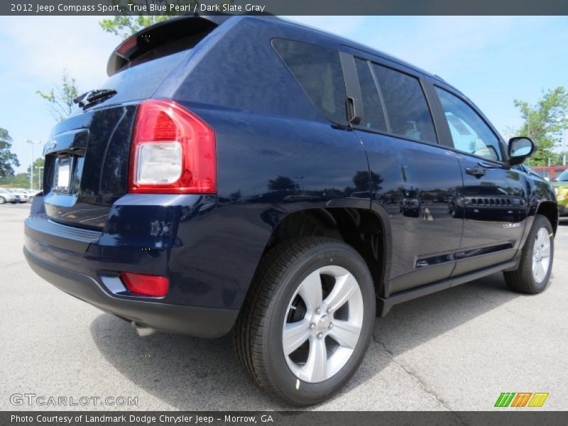 True Blue Pearl / Dark Slate Gray 2012 Jeep Compass Sport