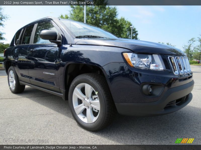 True Blue Pearl / Dark Slate Gray 2012 Jeep Compass Sport
