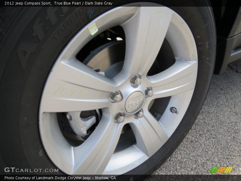 True Blue Pearl / Dark Slate Gray 2012 Jeep Compass Sport