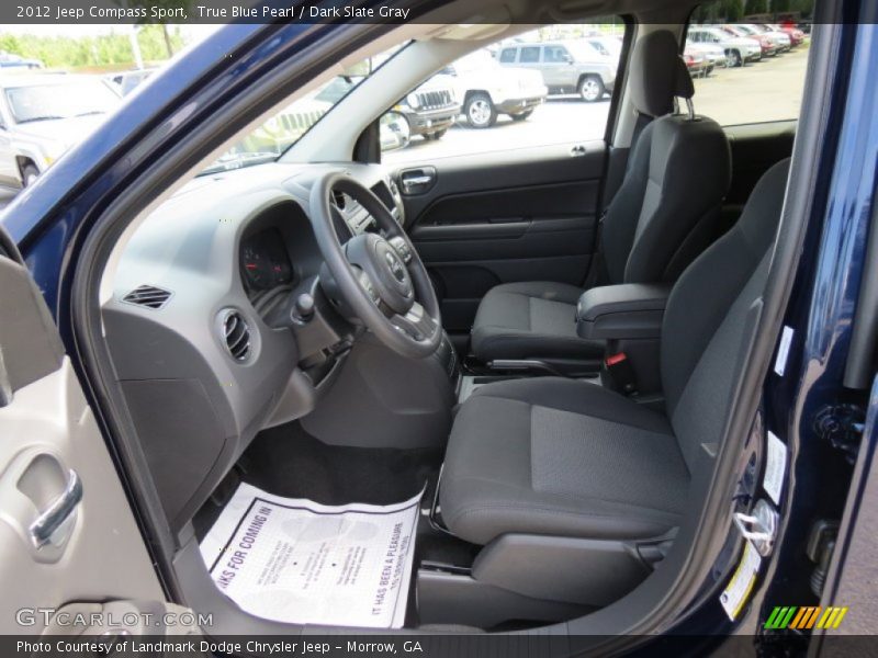 True Blue Pearl / Dark Slate Gray 2012 Jeep Compass Sport