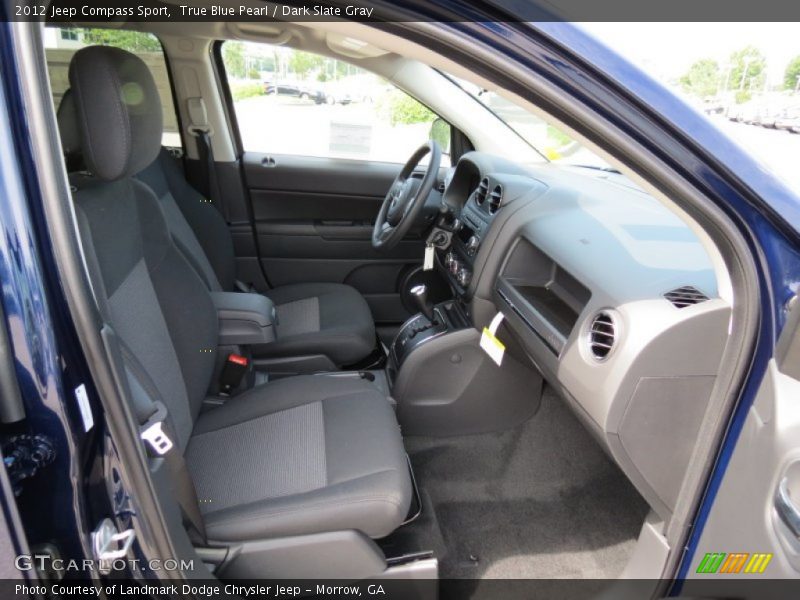 True Blue Pearl / Dark Slate Gray 2012 Jeep Compass Sport