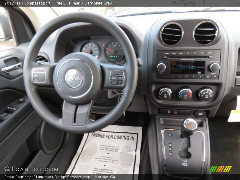 True Blue Pearl / Dark Slate Gray 2012 Jeep Compass Sport