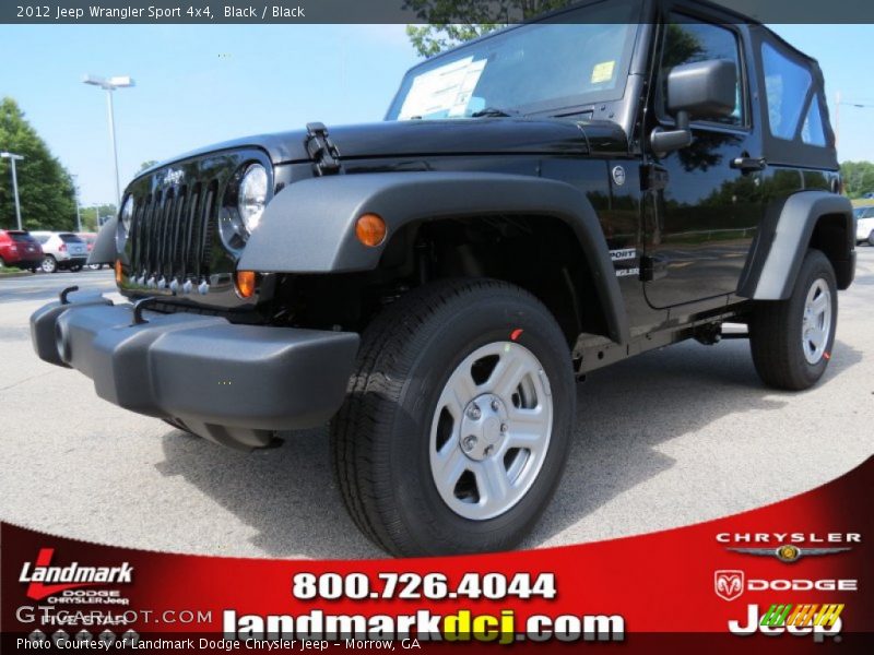 Black / Black 2012 Jeep Wrangler Sport 4x4