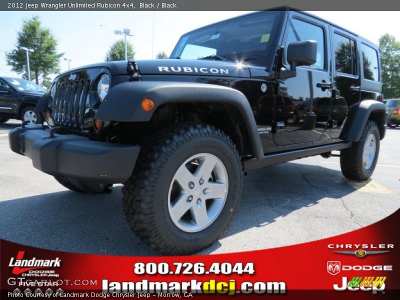 Black / Black 2012 Jeep Wrangler Unlimited Rubicon 4x4