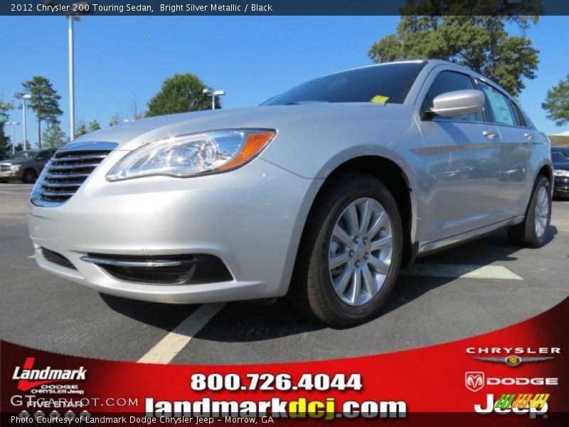 Bright Silver Metallic / Black 2012 Chrysler 200 Touring Sedan