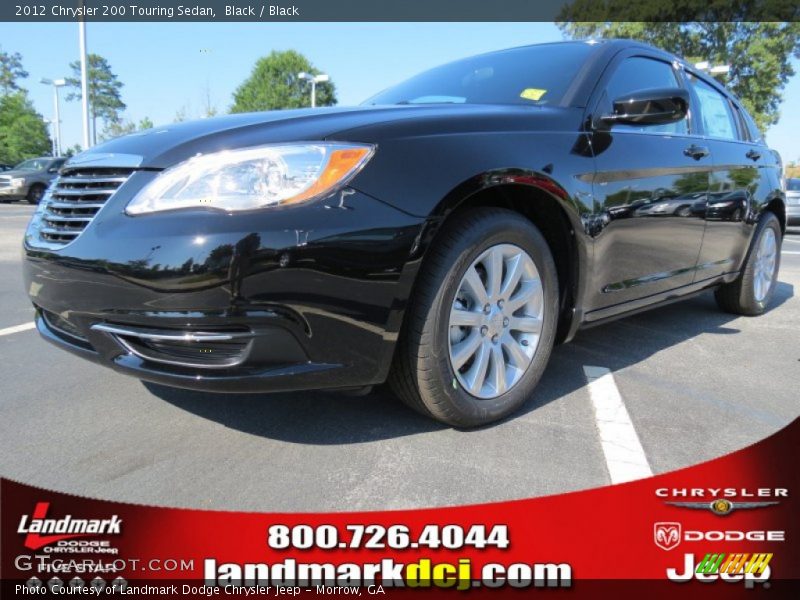 Black / Black 2012 Chrysler 200 Touring Sedan