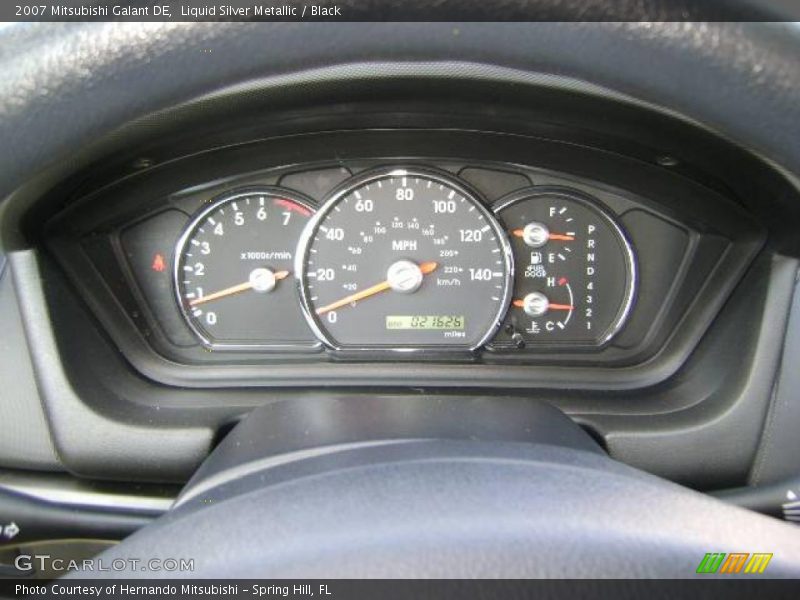 Liquid Silver Metallic / Black 2007 Mitsubishi Galant DE