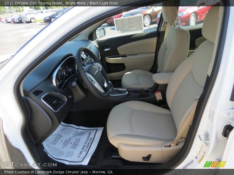 Bright White / Black/Light Frost 2012 Chrysler 200 Touring Sedan