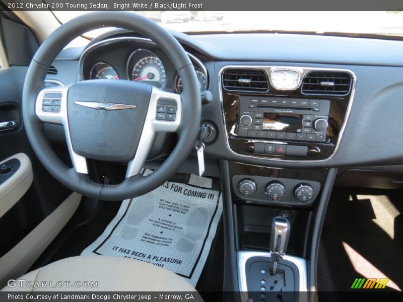 Bright White / Black/Light Frost 2012 Chrysler 200 Touring Sedan