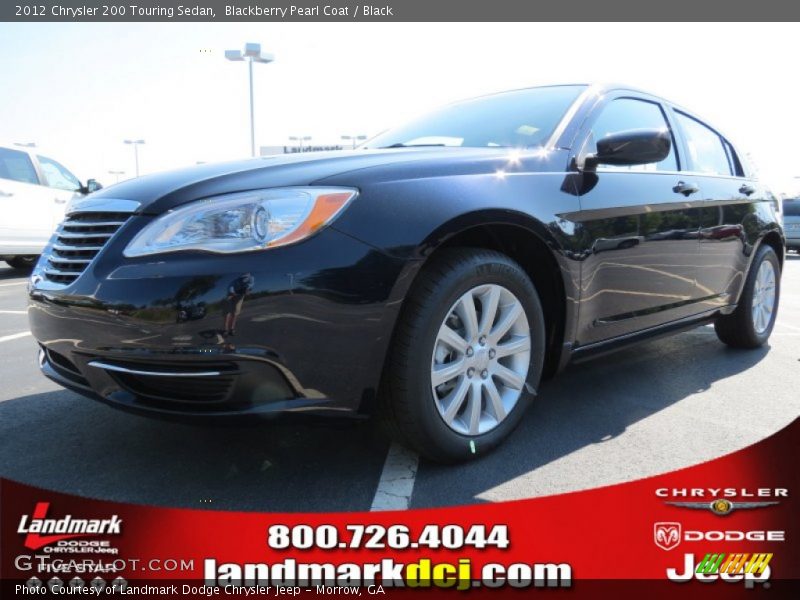 Blackberry Pearl Coat / Black 2012 Chrysler 200 Touring Sedan