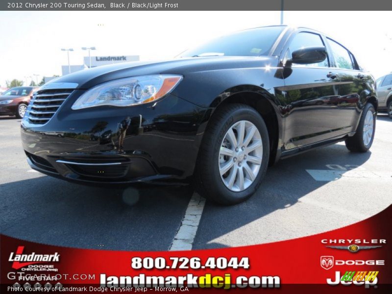 Black / Black/Light Frost 2012 Chrysler 200 Touring Sedan