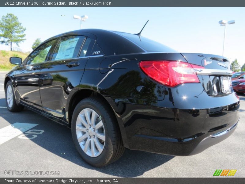 Black / Black/Light Frost 2012 Chrysler 200 Touring Sedan