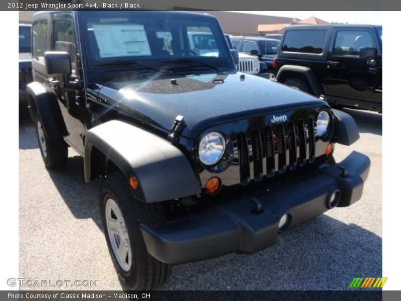 Black / Black 2012 Jeep Wrangler Sport 4x4