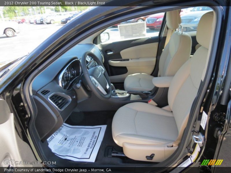 Black / Black/Light Frost 2012 Chrysler 200 Touring Sedan