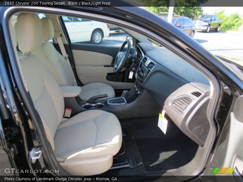 Black / Black/Light Frost 2012 Chrysler 200 Touring Sedan