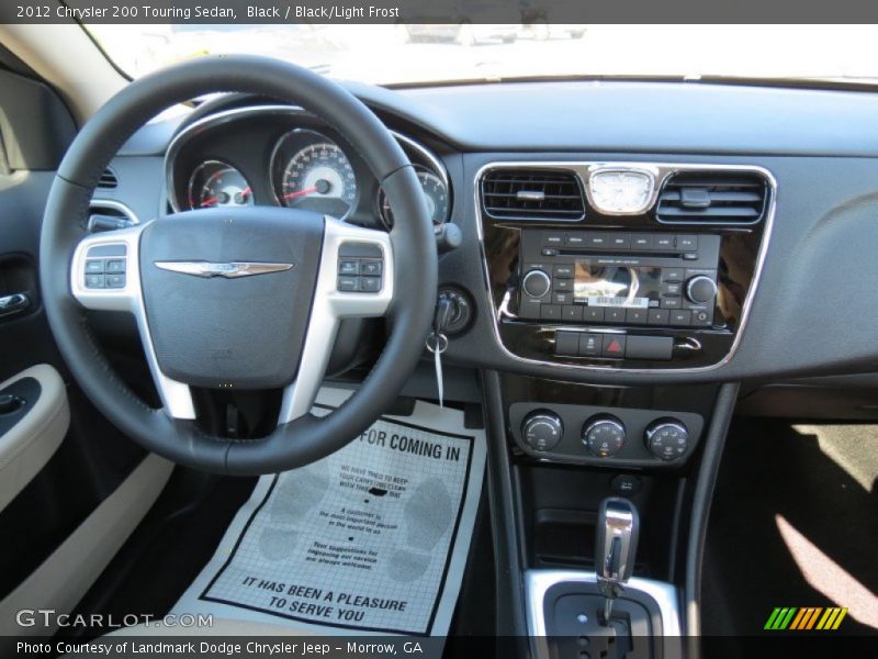 Black / Black/Light Frost 2012 Chrysler 200 Touring Sedan