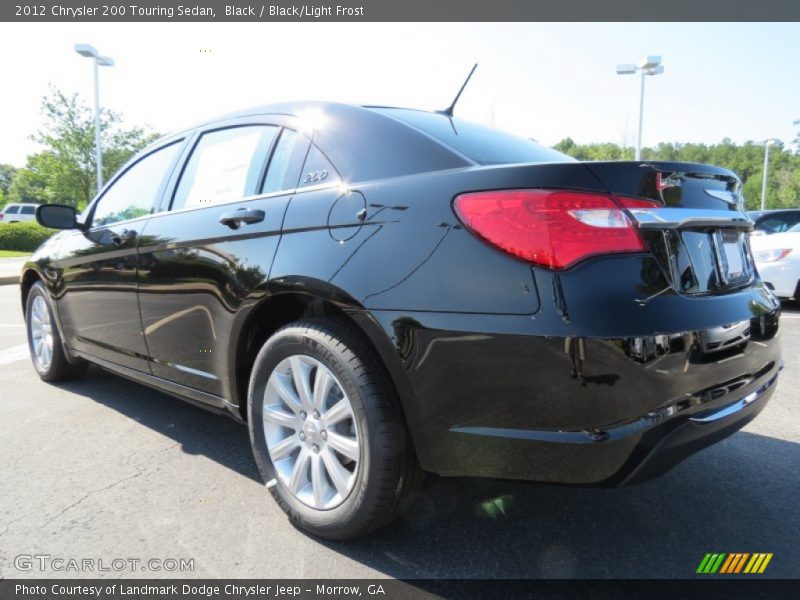 Black / Black/Light Frost 2012 Chrysler 200 Touring Sedan