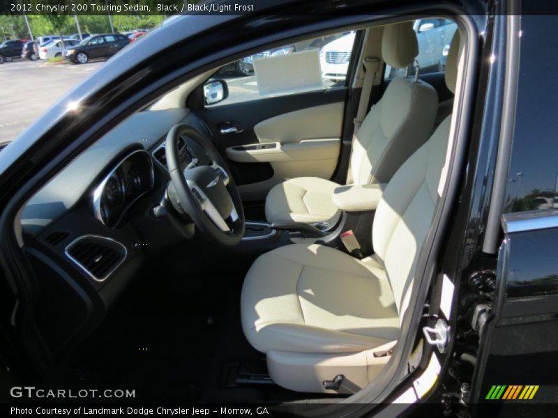 Black / Black/Light Frost 2012 Chrysler 200 Touring Sedan