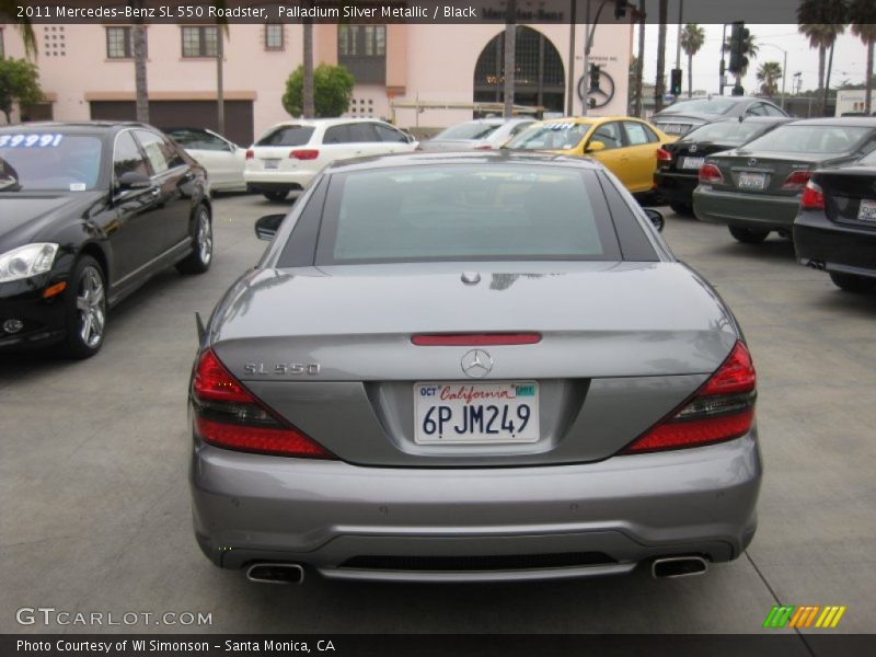 Palladium Silver Metallic / Black 2011 Mercedes-Benz SL 550 Roadster