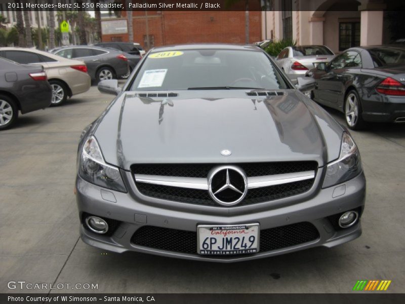 Palladium Silver Metallic / Black 2011 Mercedes-Benz SL 550 Roadster