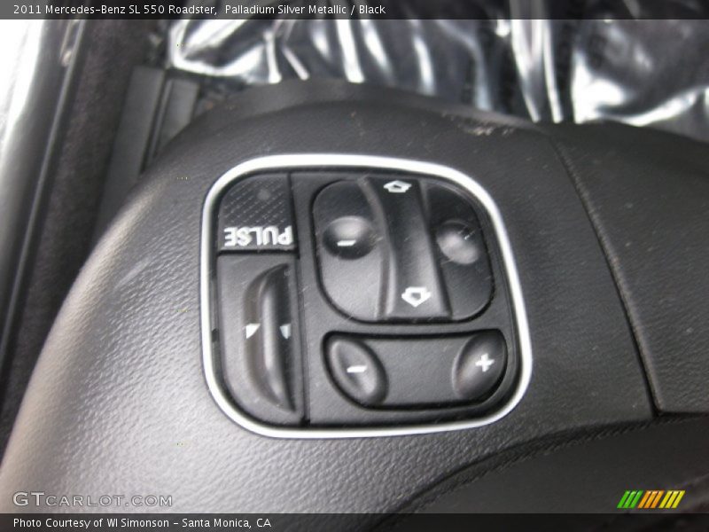 Palladium Silver Metallic / Black 2011 Mercedes-Benz SL 550 Roadster