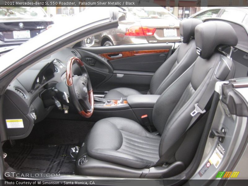 Palladium Silver Metallic / Black 2011 Mercedes-Benz SL 550 Roadster