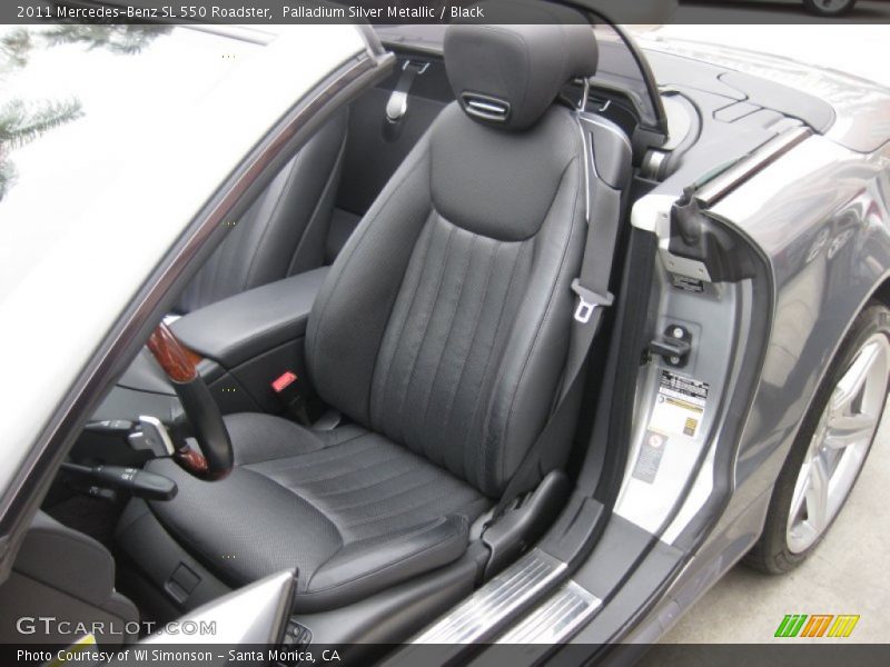 Palladium Silver Metallic / Black 2011 Mercedes-Benz SL 550 Roadster