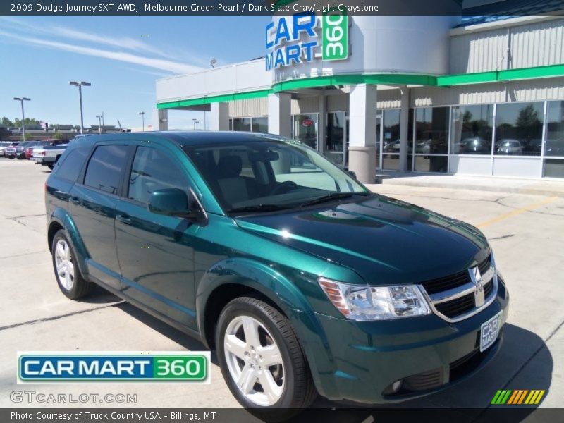 Melbourne Green Pearl / Dark Slate Gray/Light Graystone 2009 Dodge Journey SXT AWD