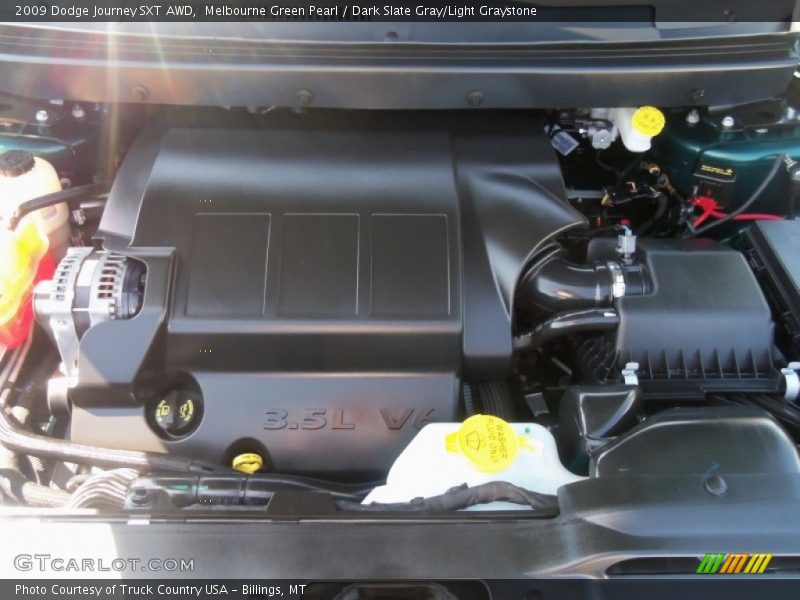 Melbourne Green Pearl / Dark Slate Gray/Light Graystone 2009 Dodge Journey SXT AWD