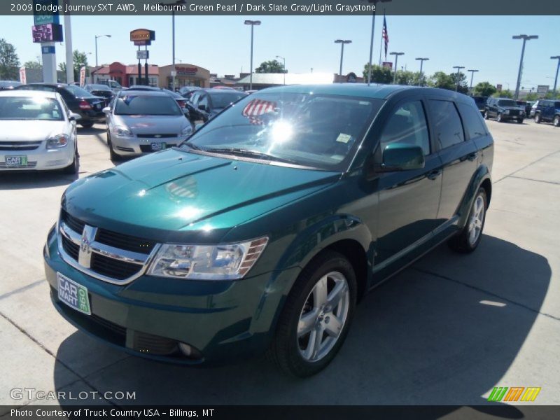 Melbourne Green Pearl / Dark Slate Gray/Light Graystone 2009 Dodge Journey SXT AWD