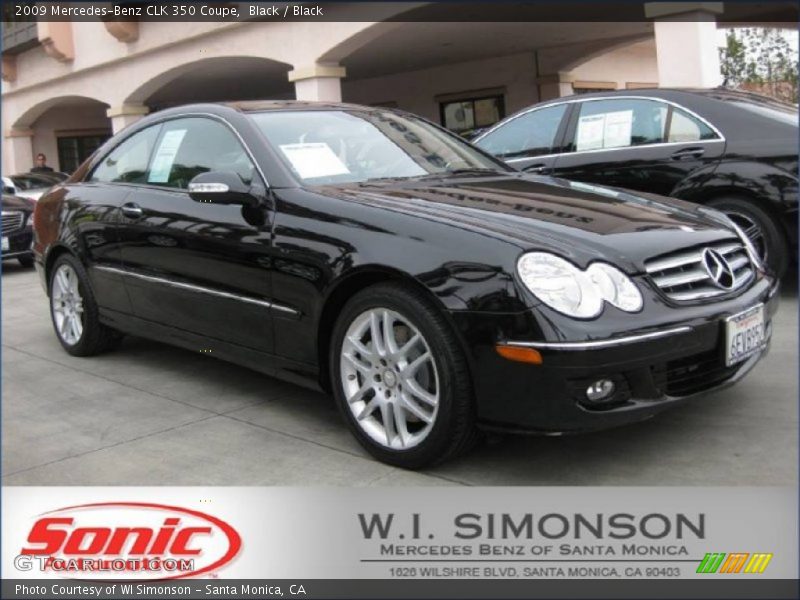 Black / Black 2009 Mercedes-Benz CLK 350 Coupe