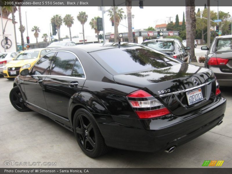 Black / Black 2008 Mercedes-Benz S 550 Sedan