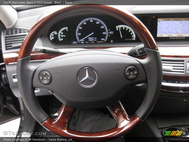 Black / Black 2008 Mercedes-Benz S 550 Sedan