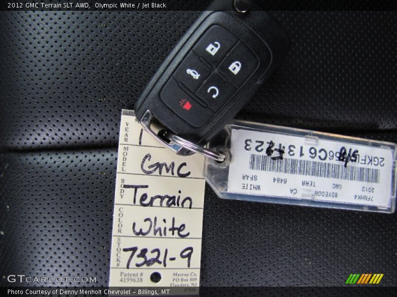Olympic White / Jet Black 2012 GMC Terrain SLT AWD