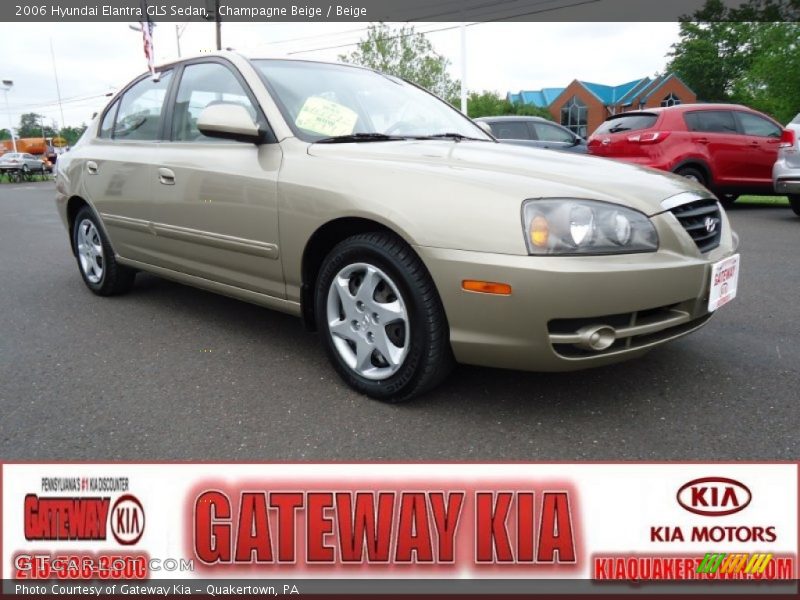 Champagne Beige / Beige 2006 Hyundai Elantra GLS Sedan