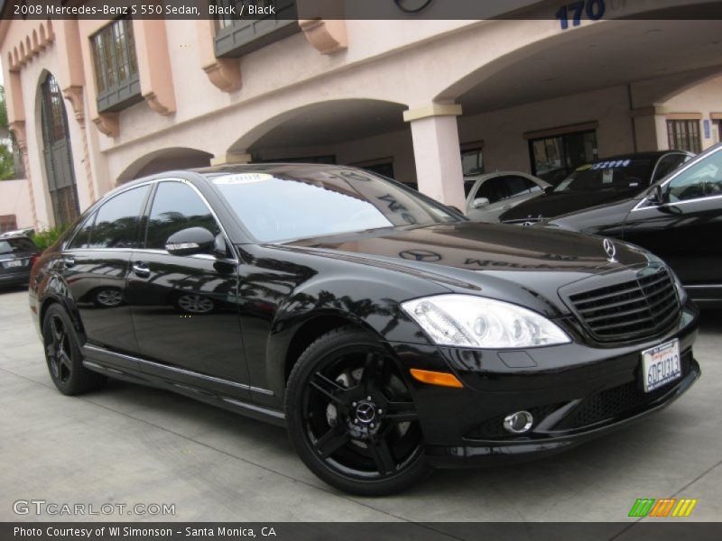 Black / Black 2008 Mercedes-Benz S 550 Sedan