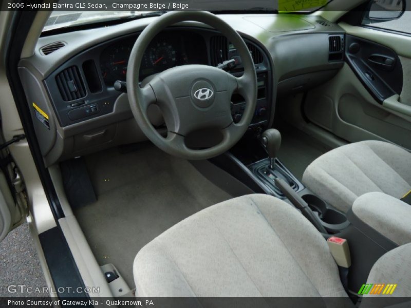 Champagne Beige / Beige 2006 Hyundai Elantra GLS Sedan