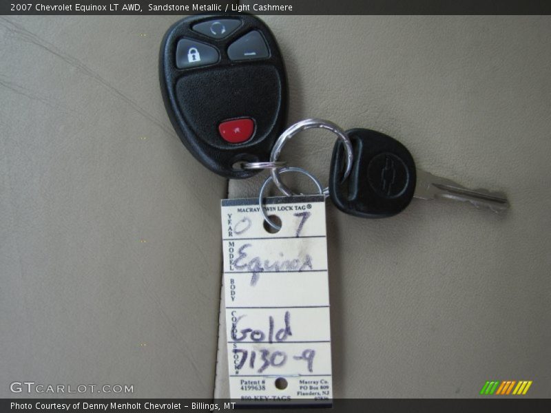 Sandstone Metallic / Light Cashmere 2007 Chevrolet Equinox LT AWD