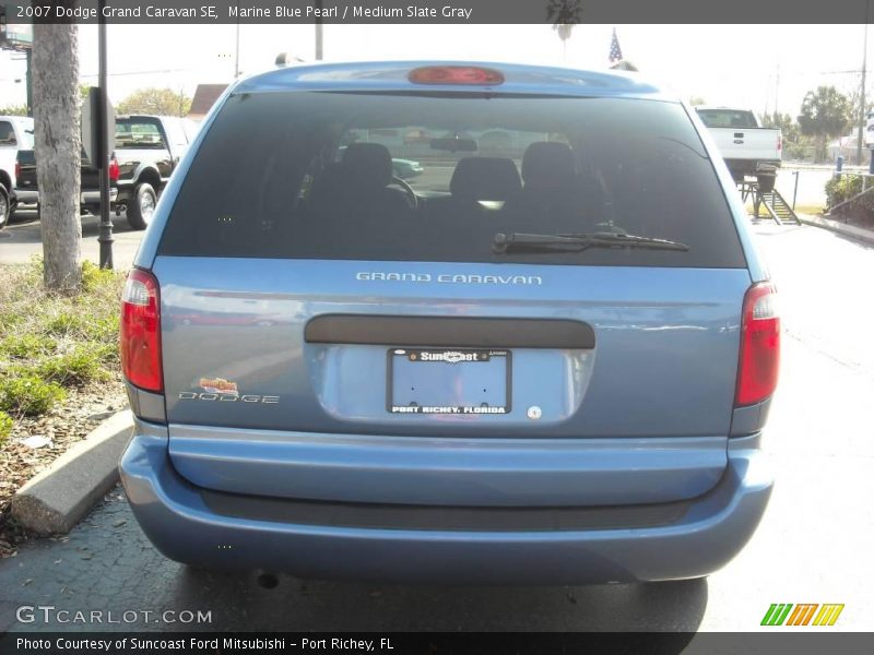 Marine Blue Pearl / Medium Slate Gray 2007 Dodge Grand Caravan SE