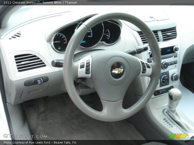 Summit White / Titanium 2011 Chevrolet Malibu LT