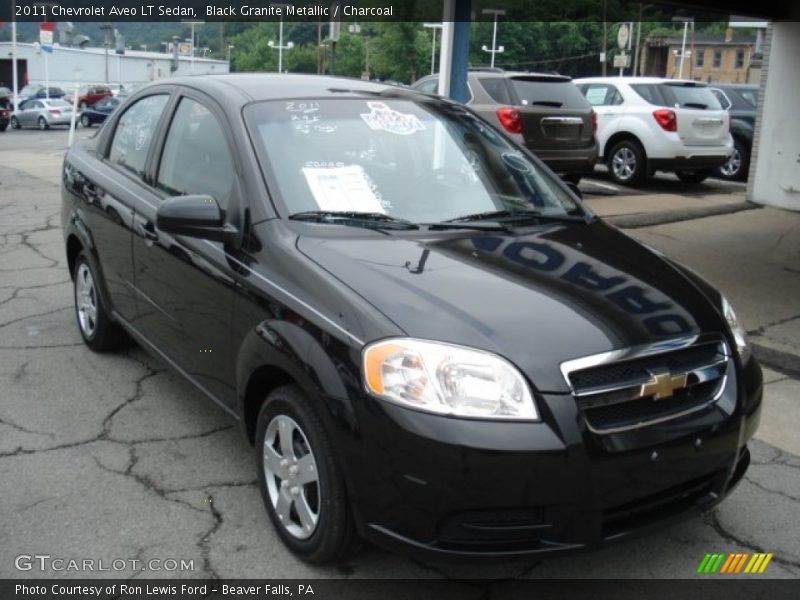Black Granite Metallic / Charcoal 2011 Chevrolet Aveo LT Sedan