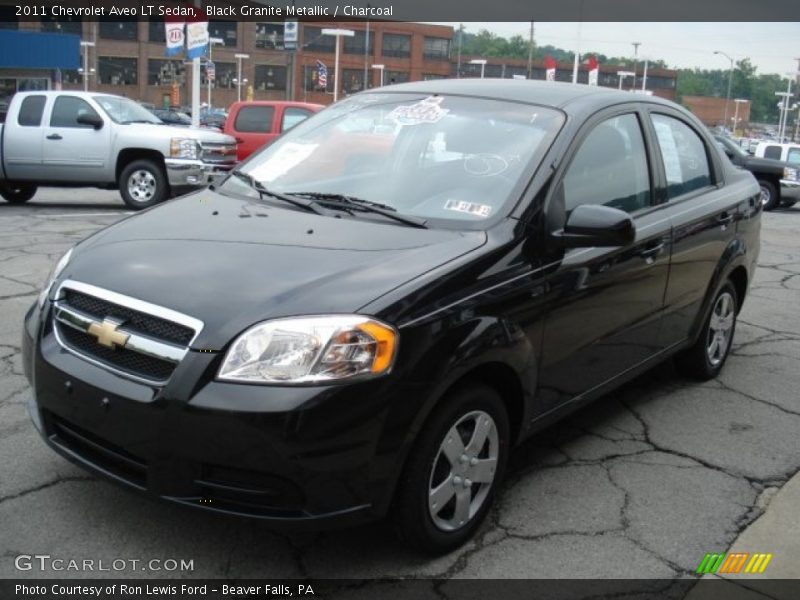 Black Granite Metallic / Charcoal 2011 Chevrolet Aveo LT Sedan