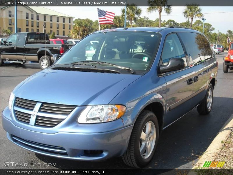 Marine Blue Pearl / Medium Slate Gray 2007 Dodge Grand Caravan SE