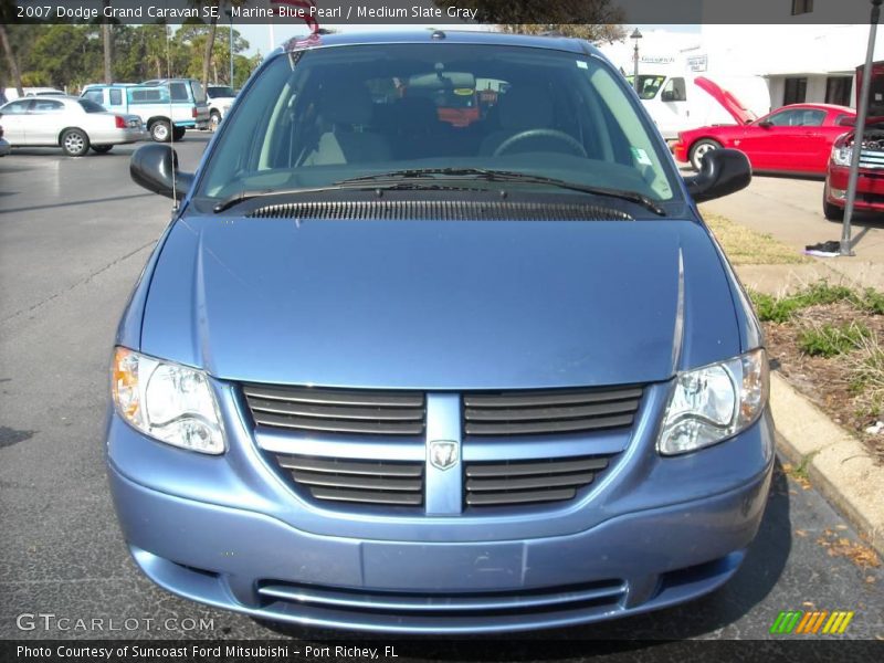 Marine Blue Pearl / Medium Slate Gray 2007 Dodge Grand Caravan SE