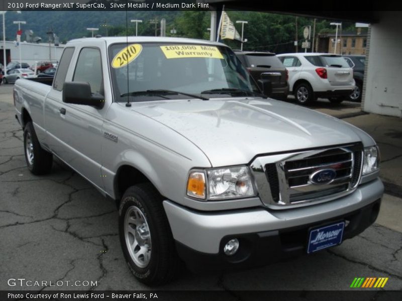 Silver Metallic / Medium Dark Flint 2010 Ford Ranger XLT SuperCab